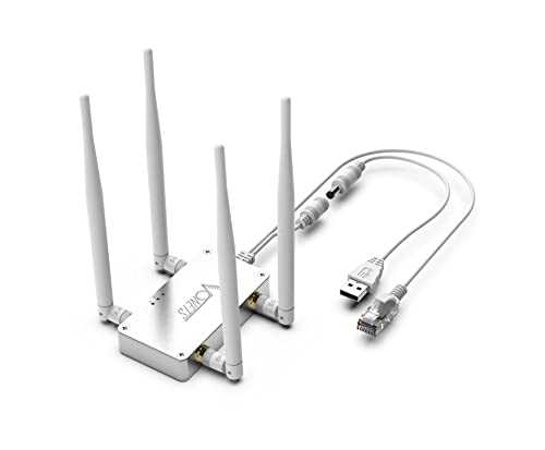 Vonets VBG1200 Industrial Dual Band 2.4GHz&5GHz WiFi Bridge High Power 1200Mbps Wireless Repeater/Router with 4 External Antennas Great Partner for Security System Electronic/Network/Medical Device von Vonets