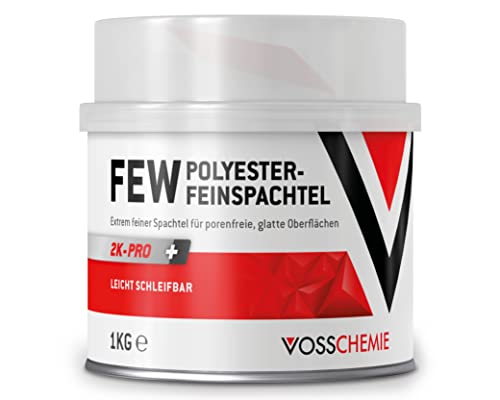 Vosschemie 2k Feinspachtel 1kg - Spachtelmasse für KFZ, Auto & DIY von Vosschemie