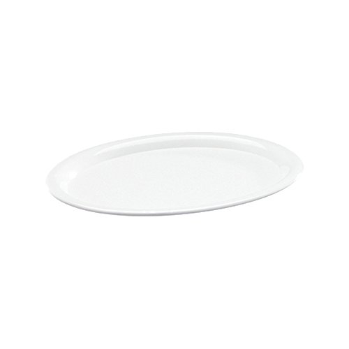 WACA 1206 Kaffeehaustablett Servierer oval, Farbe:weiß, Größe:260 x 200 mm von WACA