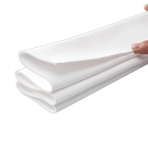 WALNUTS Flache, weiche ePTFE-Platte aus expandiertem PTFE, e-PTFE-Wärme-, Säure- und Alkalibeständigkeit, Korrosionsschutz-Isolierplattendichtung, 0,5–10 mm, weiß (Color : 200x200mm, Size : 5mm) von WALNUTS