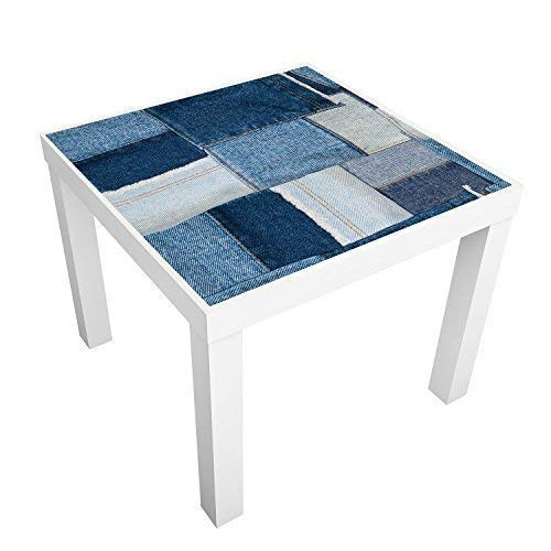 WALPLUS Wandaufkleber mit Denim-Muster, Vinyl, mehrfarbig, 7,6 x 63,5 x 3 cm von WALPLUS