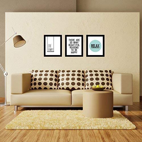 Walplus "Live Simply Letter Relax Kunstdruck auf Leinwand, Mehrfarbig von WALPLUS