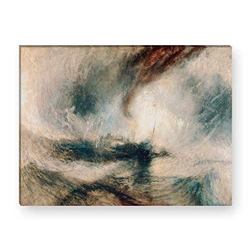 Wandkings Leinwandbilder von Joseph Mallord William Turner - Wähle ein Motiv & Größe: "Schneesturm über dem Meer" - 40 x 30 cm von WANDKINGS