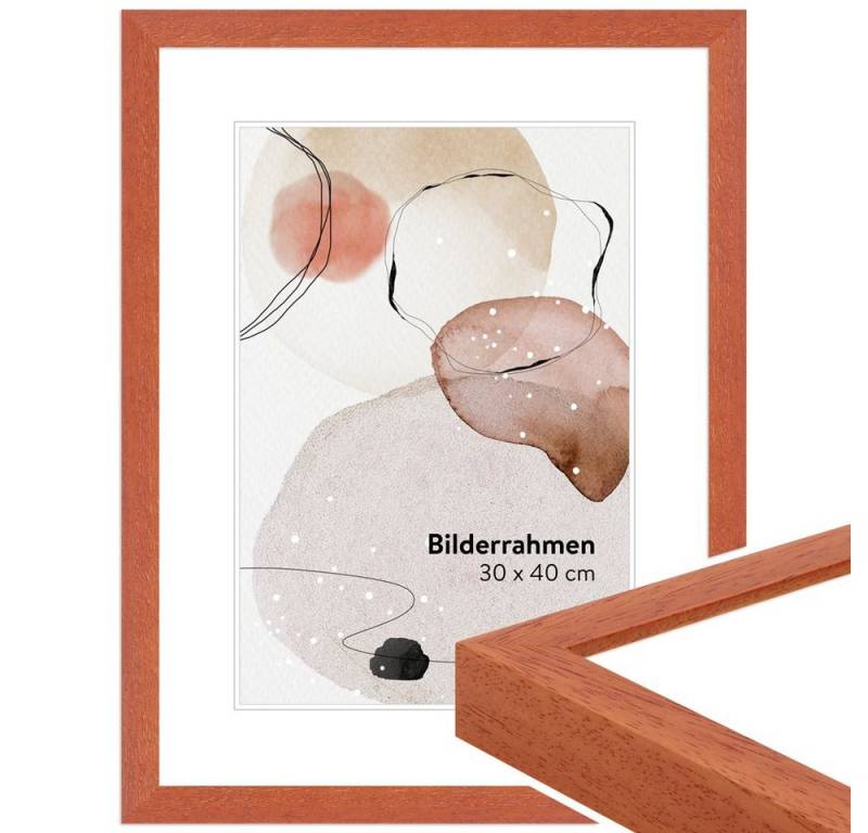 WANDStyle Bilderrahmen H960, Kirschbaum-Optik, aus Massivholz im Stil Klassisch von WANDStyle