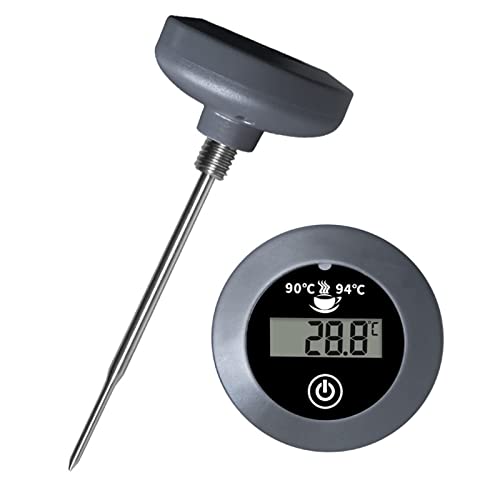 Edelstahl Sondenthermometer Küche Lebensmittel Elektronische Digitalanzeige Wasserthermometer für Kaffeegetränke Schokoladenmilchschaum von WANGCL
