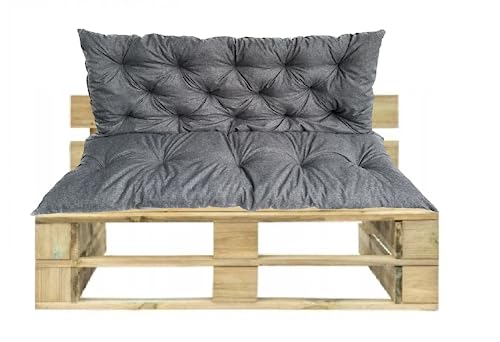 Waterproof Outdoor Palettenkissen | Hollywoodschaukel Auflage | Bankauflage | Sitzkissen and Rückenkissen | Pallettenpolstern | Lounge Kissen Outdoor | 150 x 110 cm(150 x 50 x 60 cm) Ecolinen von WBM Sewing