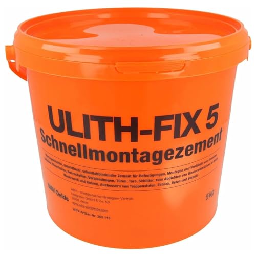 WBV Schnellmontagemörtel Ulith-Fix 5, 1 kg 255110 (Schnellmörtel Schnellzement Schnellmontagezement Schnellbinder Montagemörtel Montagezement), wasserfest, wasserdampfdurchlässig von WBV