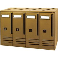 Alubox - Mehrere Mailboxblöcke für die vertikale Eigentumswohnung in Eigentumswohnung durch 6 Sitze in Aluminium Bronzewürfel von ALUBOX