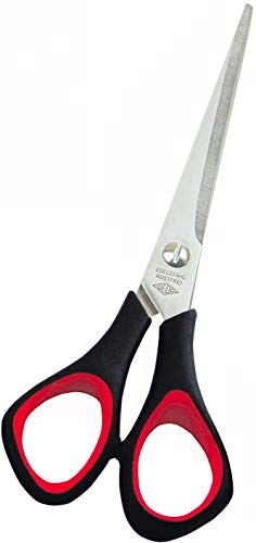 Wedo 97665 Universalschere (rostfreier Edelstahl, spitz, Kunststoff Softgriffe 16 cm) schwarz/rot von WEDO