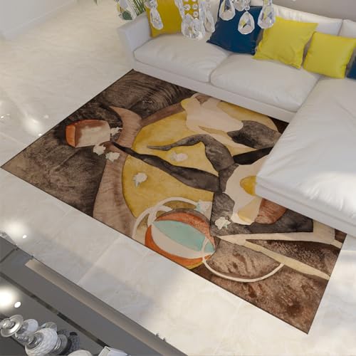WEECHAINGE Traditioneller Retro-Teppich Charles Demuth Zwei Akrobaten-Jongleure Bedruckte Malerei Fußmatte rutschfeste Familienzimmerteppich gemütlich weich 60x120cm von WEECHAINGE