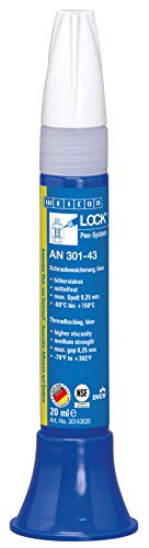 WEICONLOCK® AN 301-43, 20 ml, mittelfeste Schraubensicherung mit Trinkwasserzulassung, blau von WEICON