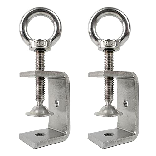 C-Zwingen Set, 2 Stück Heavy Duty C-Clamp, 47mm Edelstahl Heavy Duty Clamp, Holzbearbeitung Fixture Clamp, Laubsägezwingen, mit Hebering, für Diy Holzbearbeitung, Schweißen, Tischlerei von WEIWUXIAN