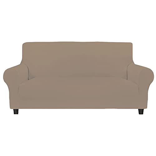 Fleckabweisender Stretch-Sofabezug 4-Sitzer ALBA Cream von WELL HOME MOBILIARIO & DECORACIÓN