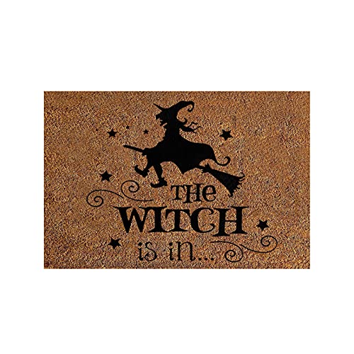 WENDAO Halloween Fußmatte Decke Willkommensmatten für die Haustür Lustige Fußmatte Hexe Welcome Mat Fall Fußmatte Fall Decor Halloween Decor Fußmatte Badezimmer Mats (B) von WENDAO