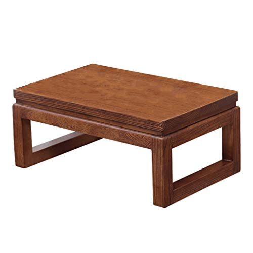Alle Massivholz Couchtisch Japanische Tatami Couchtisch Erker Tisch Massivholz Kang Tisch Home Low Tisch Balkon Tisch (Color : Brown, S : 90 * 50 * 30cm) von WENJ
