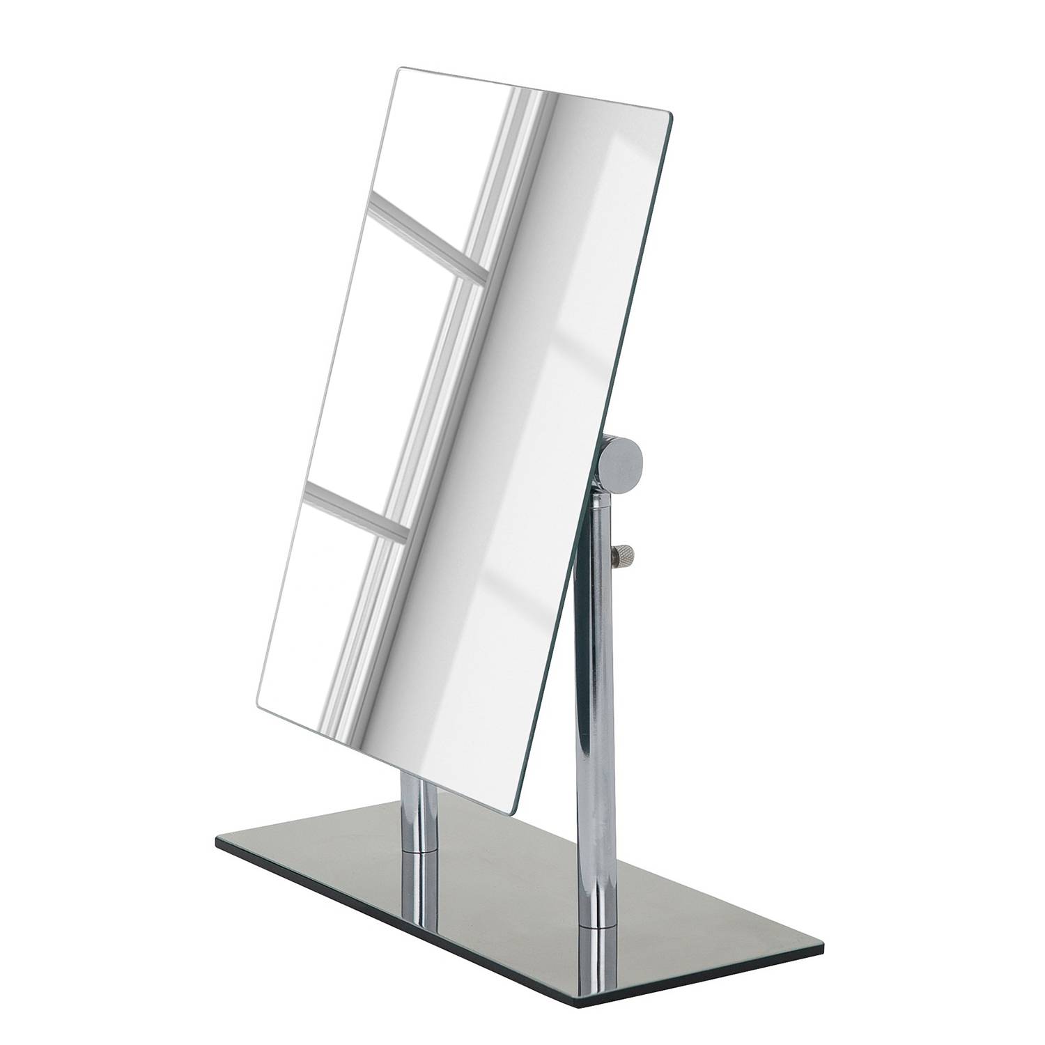 WENKO Kosmetik-Standspiegel Pinerolo Chrom Stahl/Glas 23x27x10 cm (BxHxT) von WENKO