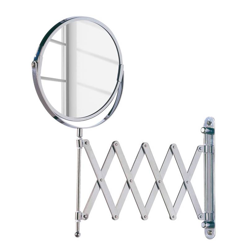 WENKO Kosmetik-Wandspiegel Teleskop Chrom Stahl/Kunststoff 19x39x50 cm (BxHxT) von WENKO