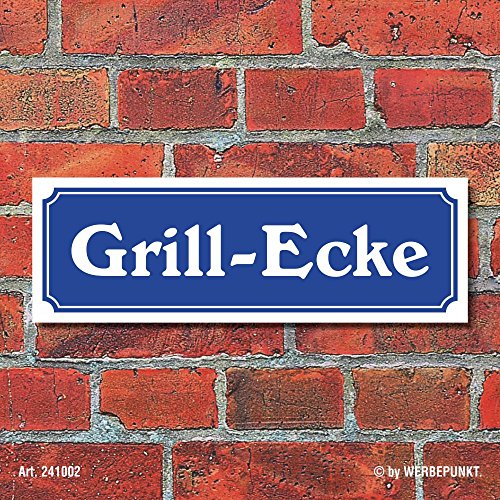 WERBEPUNKT. Schild im Straßenschild-Design Grill-Ecke 30 x10 cm Alu-Verbund von WERBEPUNKT.