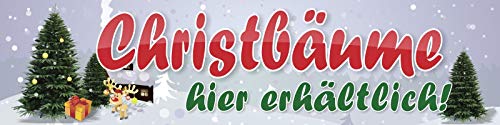 Werbebanner, Christbaum, Tannenbaum, Plane"Christbäume" mit Ösen, 2000 x 500 mm von WERBEPUNKT.