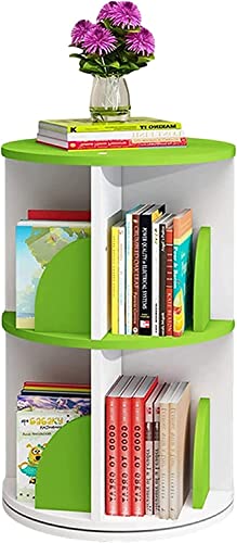 WHDEOY Bücherregal, drehbar, um 360 Grad drehbar, freistehendes Eckregal für Schlafzimmer, Wohnzimmer, Heimbüro (Farbe: Rosa, Größe: 46 x 159 cm) (grün 46 x 66 cm) von WHDEOY