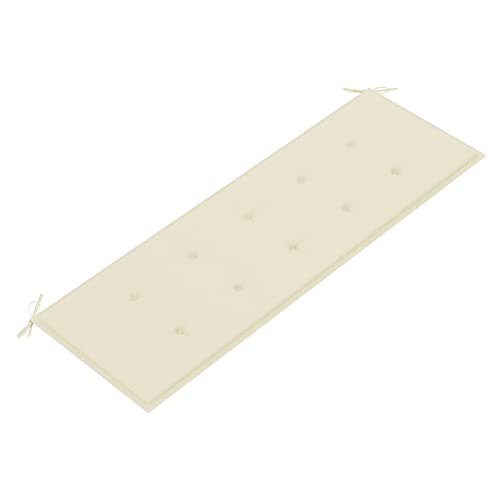 WIFESE Gartenbank-Auflage Creme 180x50x3 cm Sitzkissen Bank Bankauflage Sitzkissen Outdoor Sitzpolster Bank Sitzauflagen Gartenmöbel Universellen Design Geeignet für Gartenbänke im Freien von WIFESE