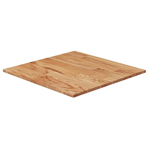 WIFESE Tischplatte Quadratisch Hellbraun 50x50x1,5cm Couchtisch Tabletop Massivholzplatte Esstisch Holzplatte Massiv Tischplatte Massivholz Tischplatte Eiche Tischplatte Holz Behandelte Eiche von WIFESE