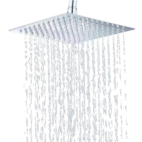Edelstahl Regen Dusche Kopf Top Dusche Quadrat Dusche Badezimmer Duschkopf, 40x40cm von WINPANG