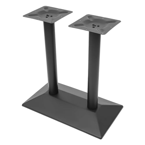 WINPANG Tischbein-Möbel Zweibeiniges Tischgestell aus schwarzem Metall, acht Schraubenlöcher für stabile Beine, Beine 72 cm/28,35 Zoll hoch, passend für die meisten Tischplatten von WINPANG