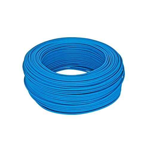 WITTKOWARE 1,5mm² H07V-K PVC Einzeladerleitung, Kabel feindrähtig (flexibel), Länge 100m, Farbe blau von WITTKOWARE