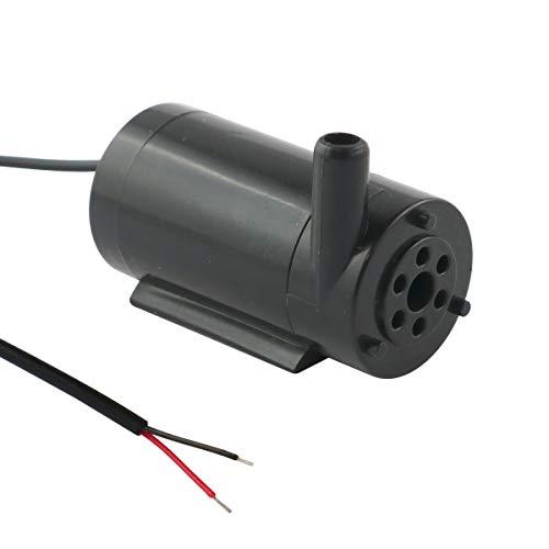 WITTKOWARE Mini-Tauchpumpe, Ø 27mm, 1,5-5V/DC, max. 2,5A, Förderleistung max. 240l/h, liegend, schwarz von WITTKOWARE