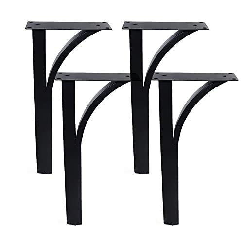 WLTFSHGP Möbelbeine Sofa Couchbeine Stuhl Tisch Auslegerbeine, 4 Stück Verstellbare Metalle, Für Schrank, Mit Schrauben/Black/300Mm von WLTFSHGP