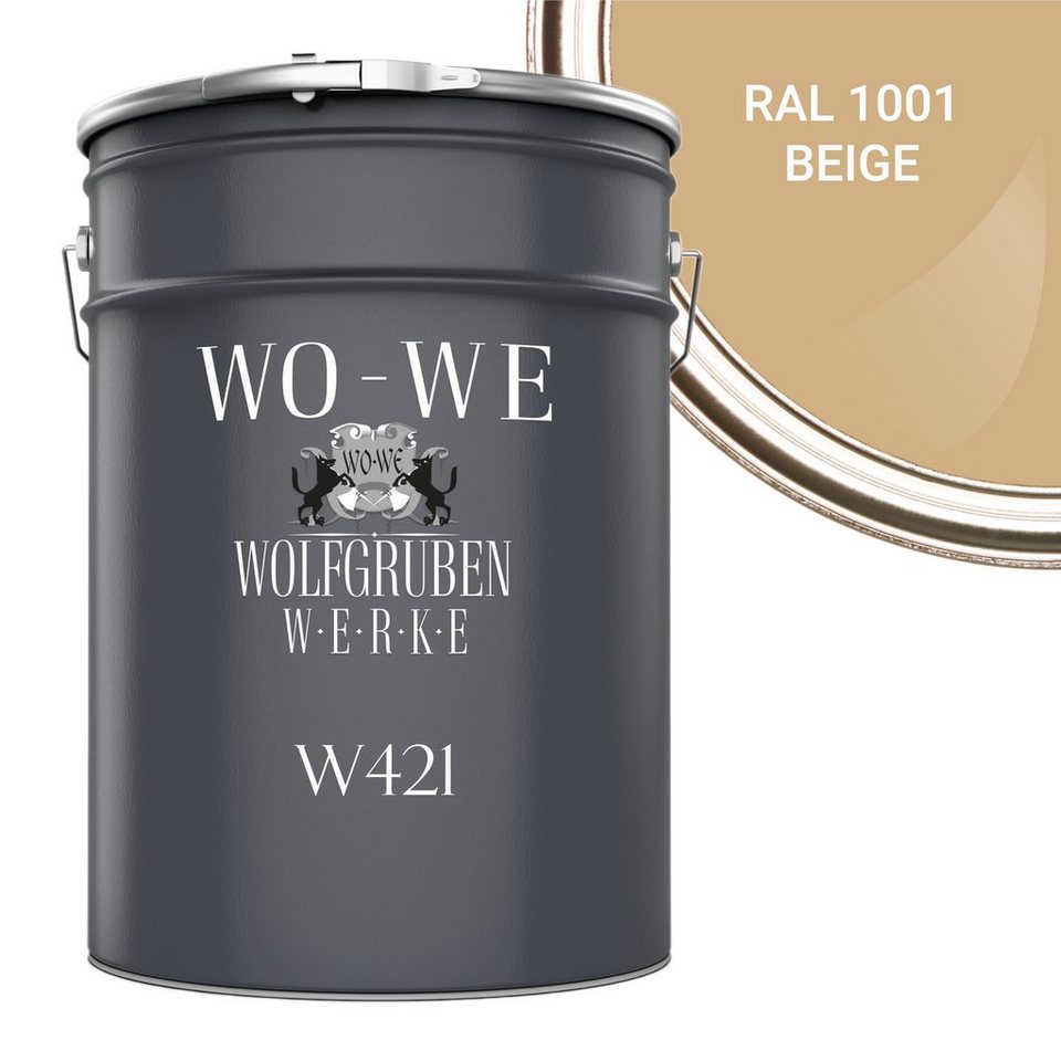 WO-WE Holzlack Holzlack Holzfarbe Holzschutzfarbe Möbellack W421, 0,75-10L, Matt, Wasserbasis von WO-WE