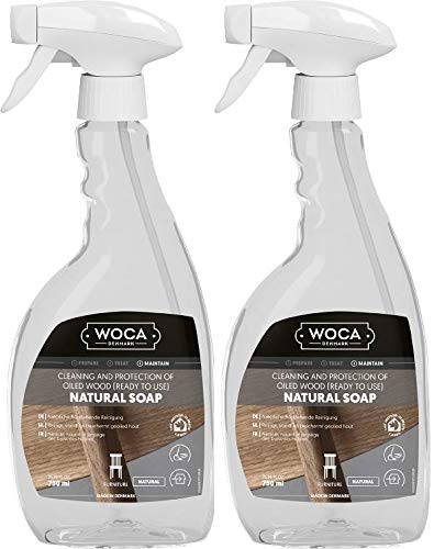 WOCA 2X Naturseife Spray Sprühseife Natur 750 ml inkl. Trevendo® Microfasertuch von WOCA