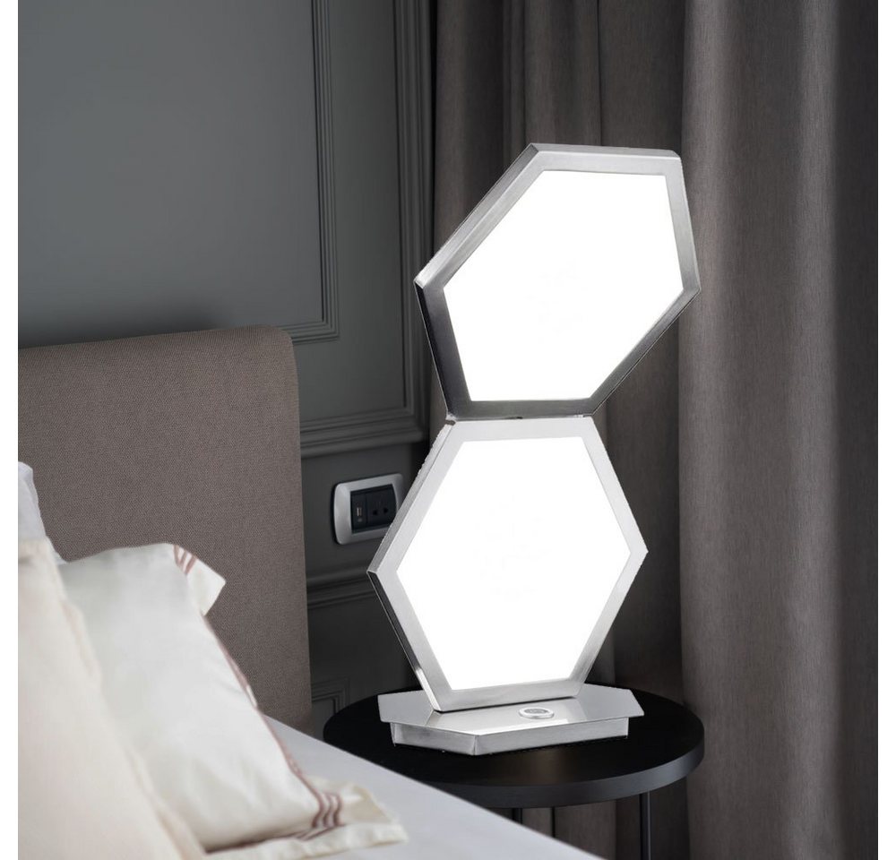 WOFI LED Tischleuchte, Leuchtmittel inklusive, Warmweiß, Design Tischlampe LED Lampe Schlafzimmer Nachttischlampe von WOFI