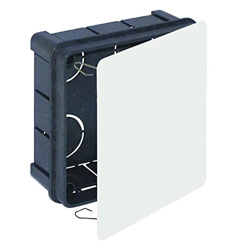 Wolfpack 19030705 – eingebautes Junction Box mit Deckel 100 x 100 x 45 mm mit Metall Haken von WOLFPACK