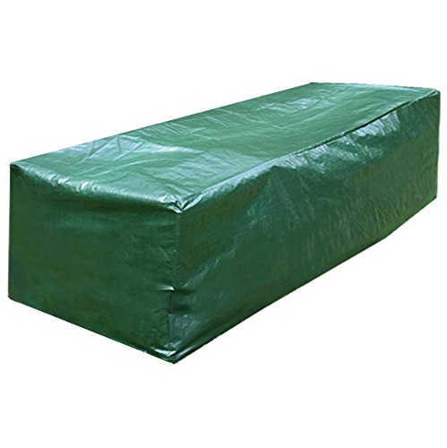 WOLTU GZ1173 Schutzhülle für Gartenmöbel, wasserdicht, strapazierfähig, Staub- und UV-Regenschutz für Garten- und Terrassentischstuhl-Set, PE-Plane, 218 x 77 x 55 cm, Grün von WOLTU
