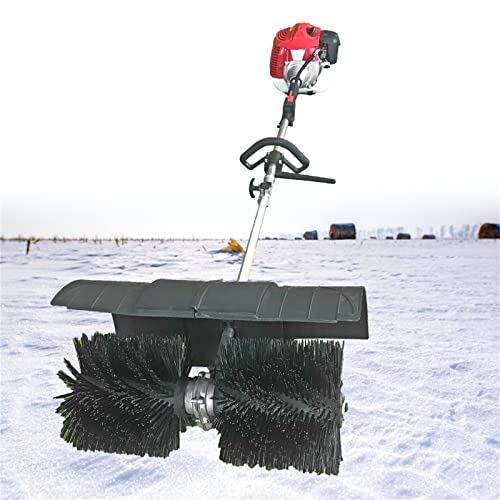 Kehrmaschine Handgehaltener elektrischer Schneepflug Besen zum Schneeschaufeln Kehrmaschine Benzin Schneeschieber Schneefräse Handkehrmaschine 52CC von WOQLIBE