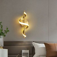 Wottes - Modern led Wandleuchte Innen Wandlampe Golden Spiral Wandbeleuchtung Warmweißes Licht von WOTTES