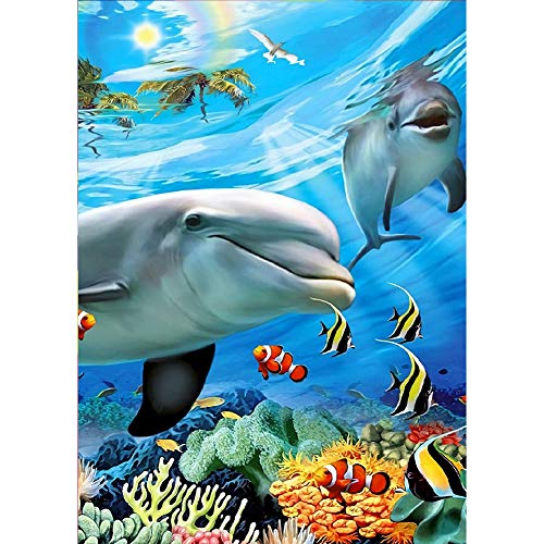 5D Diamond Painting Diamant Malerei Painting Bilder, Wowdecor Wal Delphin Ozean Full Set Groß DIY Diamant Gemälde Malen Nach Zahlen von WOWDECOR