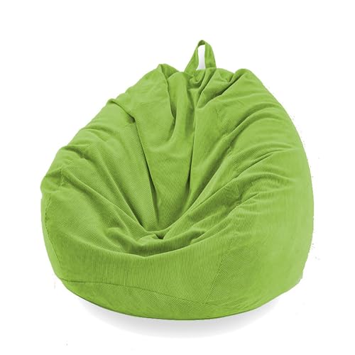 WSKCXHD Bean Bag Hüllen Ohne Füllung Erwachsene Und Kinder Stauraum Sofabezüge Spielzeuglagerung In Samtigem Stil Gemütlichkeit In Cord green-80 * 100cm von WSKCXHD