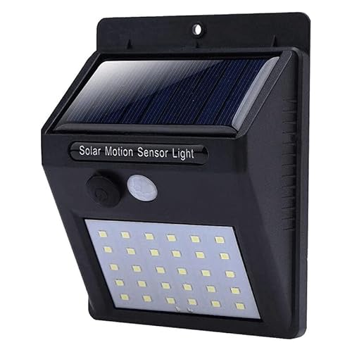 WSU Lights - Solarlampen für Außen Schwarz, LED Solarlampen für Aussen mit Bewegungsmelder, Solar Lampe Outdoor,Superhelle Aussenlampe Bewegungsmelder, IP45 von WSU Lights