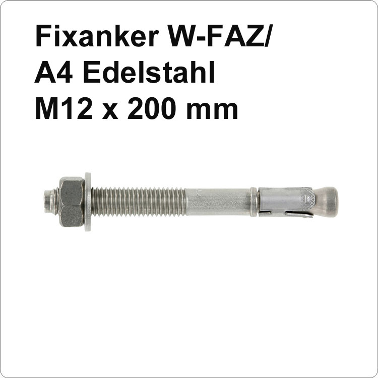Fixanker Würth FAZ  105-125 M12x200 A4 Edelstahl von WÜRTH