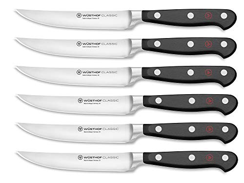 WÜSTHOF Classic Steakmessersatz mit 6 Messern, Schwarz,silber von WÜSTHOF