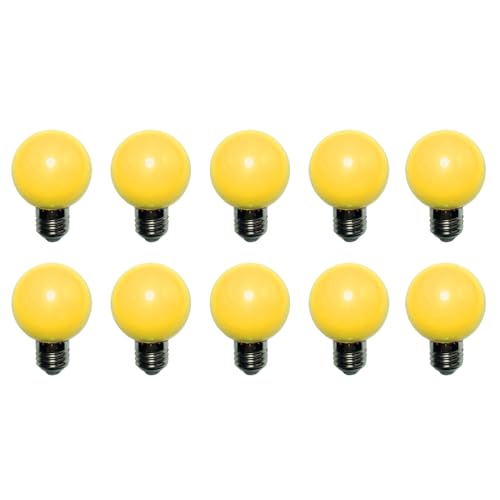 WULUN 10 Stück E27 Schraubsockel 3W LED Glühbirne Lampe für Urlaub Party Dekoration, Home Licht, Nacht Licht Laternen, Gelb von WULUN