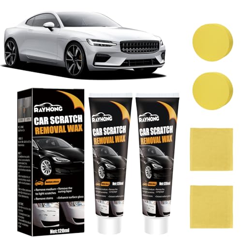 WUSANNA Auto Kratzer Reparaturpaste, 2 Sätze Car Scratch Repair Paste, Kratzer Entferner Auto, Autolack Reparatur Polieren Paste, Car Scratch Removal Kit, Scratch Remover von WUSANNA