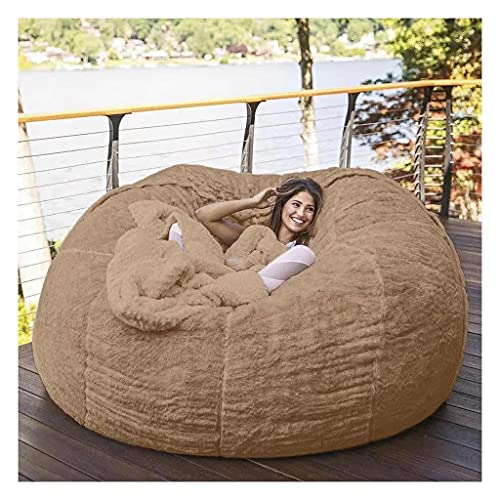 WXQY Outdoor Sitzsack Bezug Ohne Fillung XXL Kinder Riesen Flauschig Fell Sitzsack Lazy Schlafsofa Abdeckung Stabiler ReißVerschluss Sitzsack Abdeckung Waschbar (Color : H, Size : 150X75cm) von WXQY