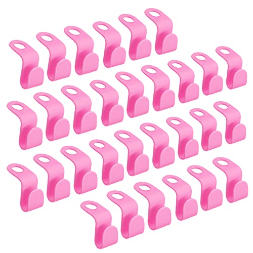 WYAN 56 Stück kleiderbügel verbindungshaken,platzsparende Kleiderbügelverbinder,für Krawatten Taschen Jacken Kleiderschrank(rosa) von WYAN