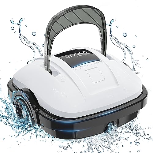 WYBOT Poolroboter Akku für 100 Minuten Betriebsdauer, Poolsauger Roboter Starke Saugkraft, Selbstparken, Automatischer Poolreiniger für Pools bis 80 m² Grundfläche von WYBOT