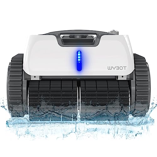 WYBOT Poolroboter Akku 120 Minuten für Boden,Wasserlinie,und Wandreinigung mit Dreifachmotor,Poolsauger Akku Kabellos,Schnellladung Vollautomatisch Poolreiniger für Bodeneingelassene Pools bis zu 120㎡ von WYBOT