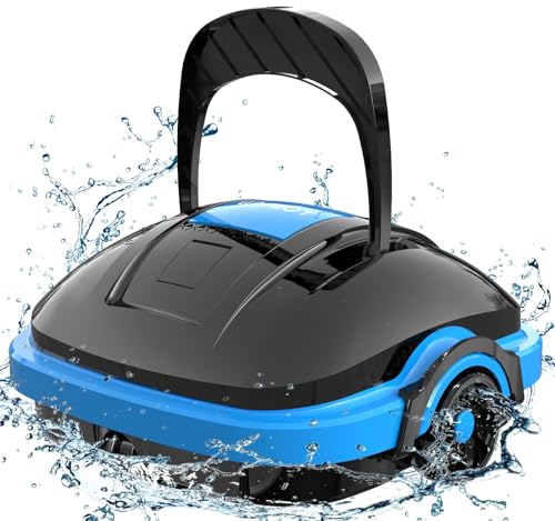 WYBOT Poolroboter, Poolsauger Akku mit Dual-Antriebsmotoren, Automatisches Parken, Automatische Poolreiniger für Aufstell-/Einbauschwimmbecken bis 50m² von WYBOT